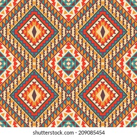 Seamless colorful navajo pattern