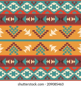 Seamless colorful navajo pattern