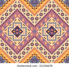Seamless colorful navajo pattern