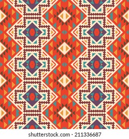 Patrón de navajo colorido sin costuras