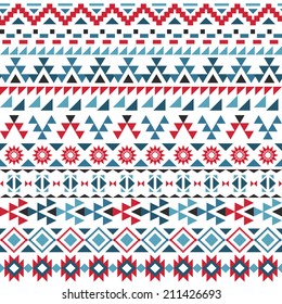 Seamless colorful navajo pattern