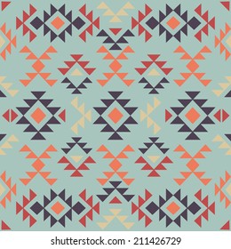 Seamless colorful navajo pattern