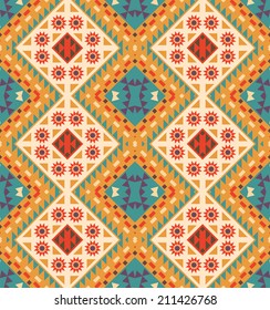 Seamless colorful navajo pattern