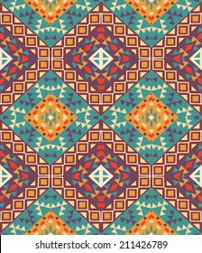 Seamless colorful navajo pattern