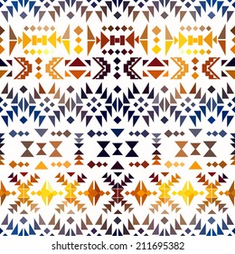 Seamless colorful navajo pattern