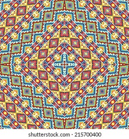 Seamless colorful navajo pattern