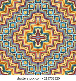 Seamless colorful navajo pattern