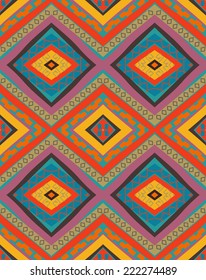 Seamless colorful navajo pattern