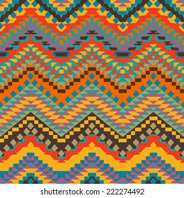 Seamless colorful navajo pattern