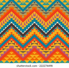 Seamless colorful navajo pattern