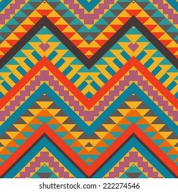 Seamless colorful navajo pattern