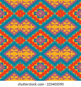 Seamless colorful navajo pattern