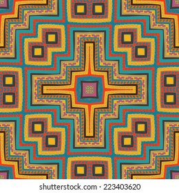 Seamless colorful navajo pattern