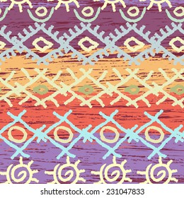 Seamless colorful navajo pattern