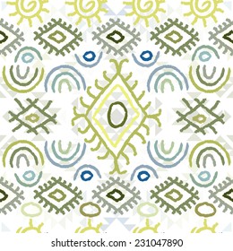 Seamless colorful navajo pattern