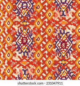 Seamless colorful navajo pattern