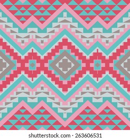 Seamless colorful navajo pattern