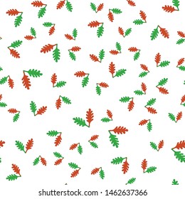Seamless colorful oak leaves pattern. Autumn nature theme. Decorative seasonal background for stationery, web, scrapbook, clothing, textile design.