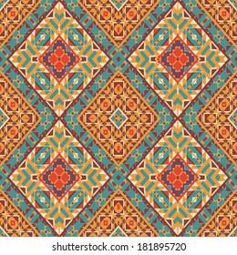Seamless colorful oriental geometric pattern