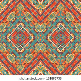 Seamless colorful oriental geometric pattern
