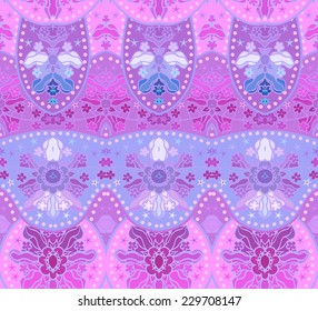 Seamless colorful oriental pattern, vector illustration