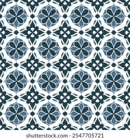 Seamless colorful patchwork tile with Islam, Arabic, Indian, ottoman motifs. Majolica pottery tile. Portuguese and Spain azulejo. Ceramic tile in talavera