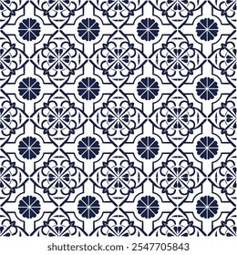 Telha colorida e sem costura com motivos islâmicos, árabes, indianos e otomanos. Ladrilho de cerâmica Majolica. Português e Espanha azulejo. Azulejos em La Habana