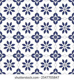 Seamless colorful patchwork tile with Islam, Arabic, Indian, ottoman motifs. Majolica pottery tile. Portuguese and Spain azulejo. Ceramic tile in talavera