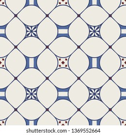 Seamless colorful patchwork tile. Majolica pottery tile. Portuguese and Spain decor. Azulejo. Ceramic tile in talavera style