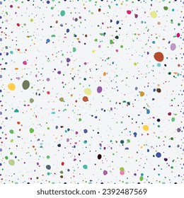 Seamless colorful pattern. Abstract pattern with cofetty on white background. 