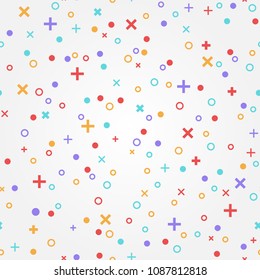 Seamless colorful pattern with abstract elements. Vector illustration