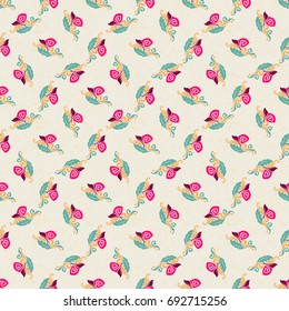Seamless colorful pattern. Abstract floral background vector illustration