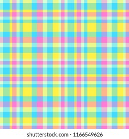 Seamless colorful pattern. Abstract geometric wallpaper of the surface. Checkered multicolored background. Pretty texture. Print for polygraphy, t-shirts and textiles. Doodle for design. Art creation