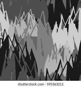 The seamless colorful pattern with abstract mountains and rocks. Hand drawn overlapping background for your design.Textile, blog decoration, banner, poster, wrapping paper.