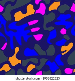 Patrón colorido sin inconvenientes con formas abstractas