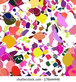 Seamless colorful pattern with abstract shapes