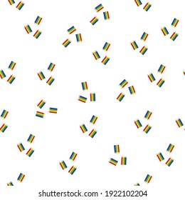 Seamless colorful pattern background with small pencils