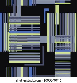 The seamless colorful pattern with barcode abstract pattern . Abstract overlapping technology background for your design.Textile, blog decoration, banner, poster, wrapping paper.
