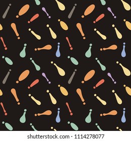 Seamless colorful pattern of cat or dog footprint. Stylish vector print.