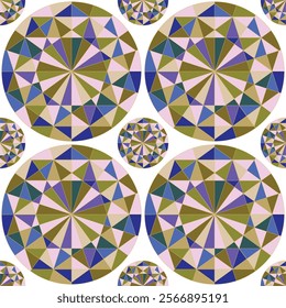 Seamless colorful pattern, colored triangles