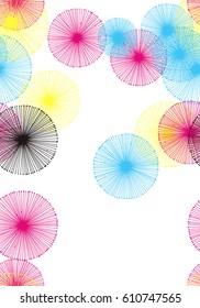 Seamless colorful pattern with dandelions on a white background. Vector repeating texture.