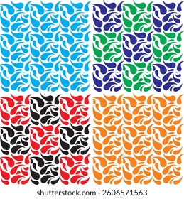 Seamless colorful pattern drops on white background. Can Be Used As Wallpaper, Background For Any Design. 