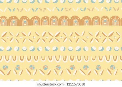 The seamless colorful pattern with ethnic  rustic scandinavian elements. Hand drawn  tribal overlapping background for your design.Textile, blog decoration, banner, poster, wrapping paper.