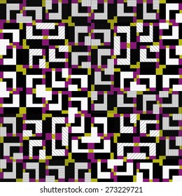 Seamless colorful pattern with geometric designs. EPS10 vector file organized in layers for easy editing.