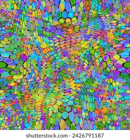 Seamless colorful pattern with geometric shapes mix pattern. Modern stylish ornament texture for wrapping paper, carpet, bathroom tiles or clothing textile print