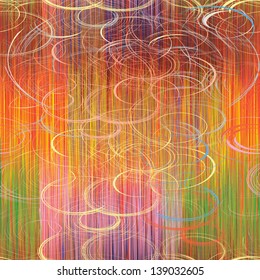 Seamless colorful pattern with grunge stripes and circles