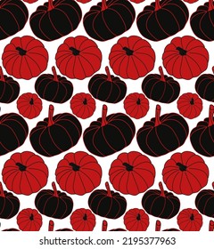Seamless colorful pattern with halloween pumpkins
