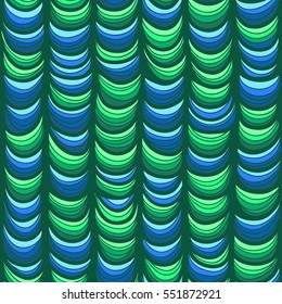 Seamless colorful pattern with hand drawn stylized fish scales