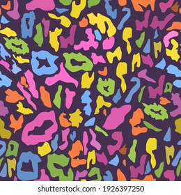 seamless colorful pattern of irregular shapes of different colors for prints on fabric and wallpaper
