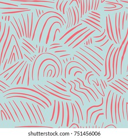 The seamless colorful pattern with  lines. Abstract landscape. Hand-drawn overlapping background for your design.Textile, blog decoration, banner, poster, wrapping paper.